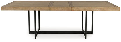 Tomtyn 5-Piece Dining Set with natural wood top and black metal legs by Unique Piece Furniture on Tampa Home & Garden Store