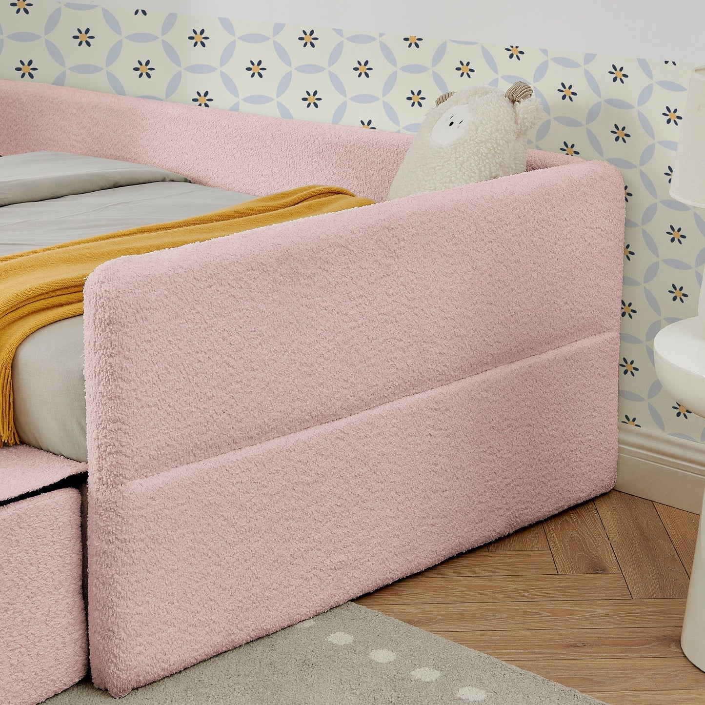 Safe Kids Bed With Guardrails and Storage