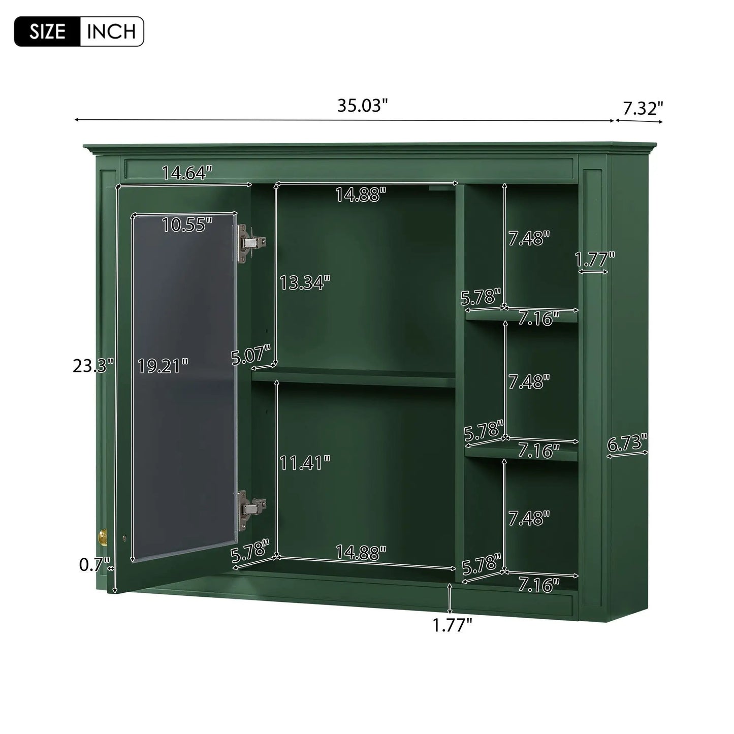 Wall Mounted Medicine Cabinet with Mirror