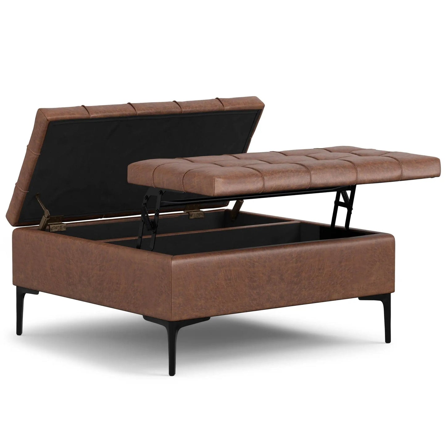 Laura Lift Top Solid Wood Storage Ottoman