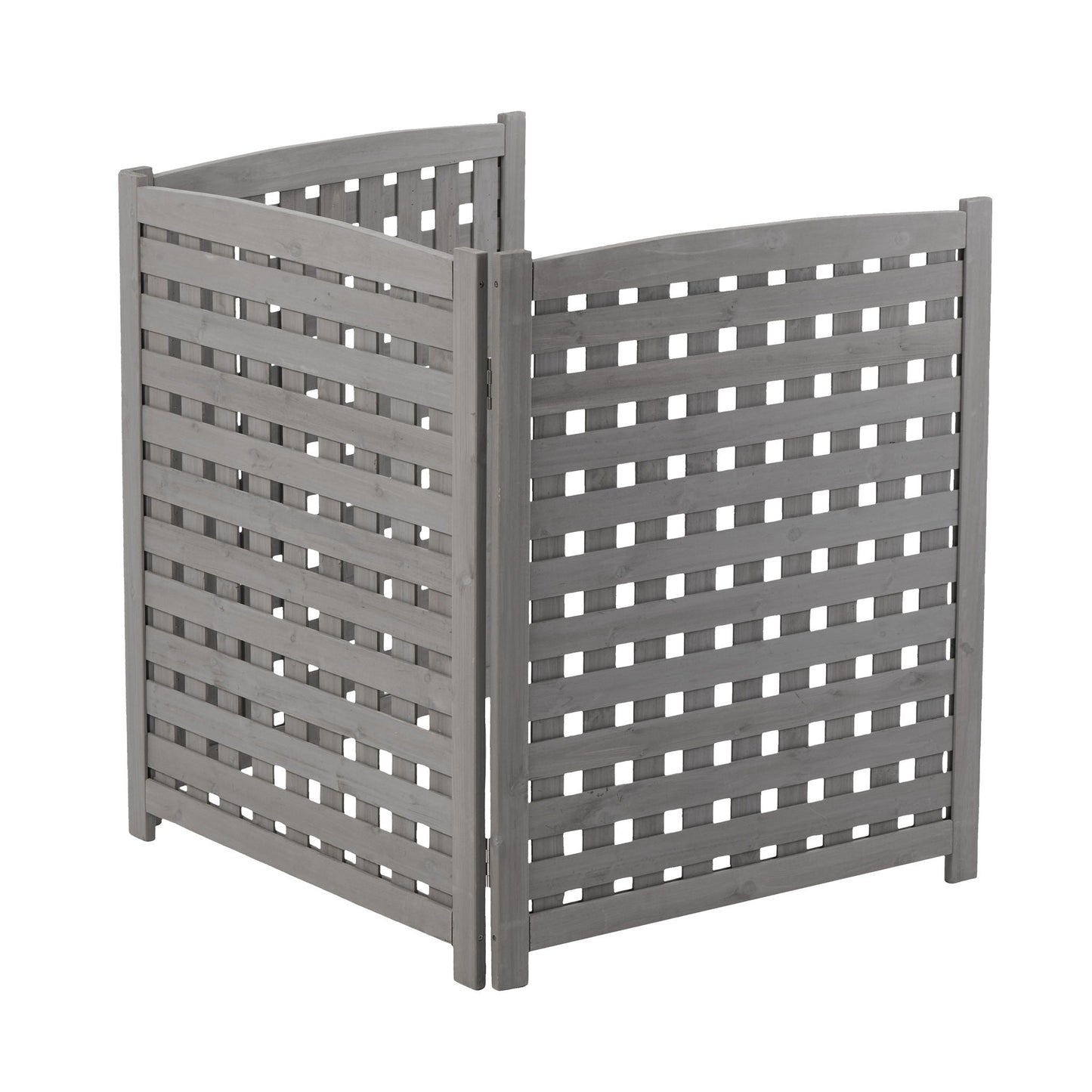 Three Wooden Fences and Outdoor AC Privacy