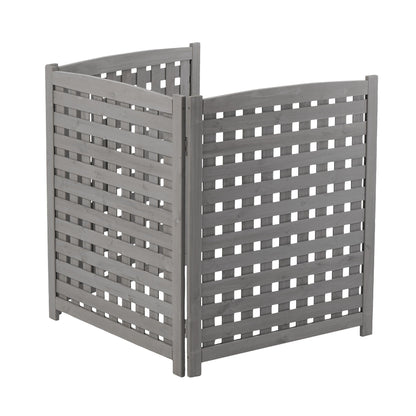 Three Wooden Fences and Outdoor AC Privacy