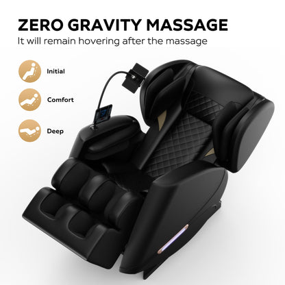 Massage chair by HouseOfZazla in black with zero gravity and full-body air pressure on Tampa Home & Garden Store