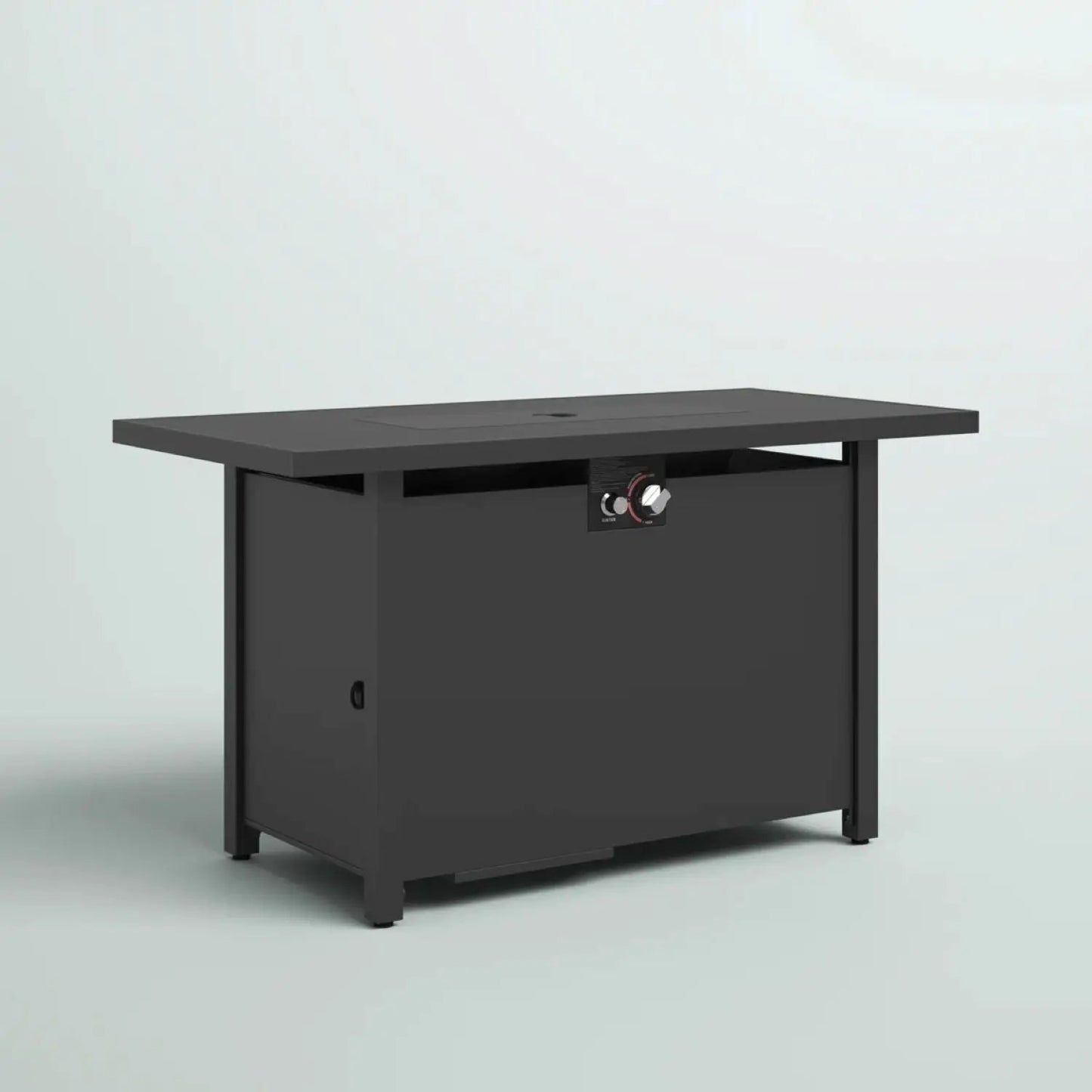 Outdoor Fire Pit Table With Lid dark gray metal unit by Unique Piece Furniture on Tampa Home & Garden Store