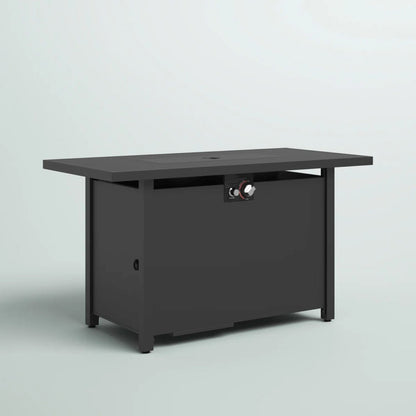 Dark Gray Propane Fire Pit Table And Lid