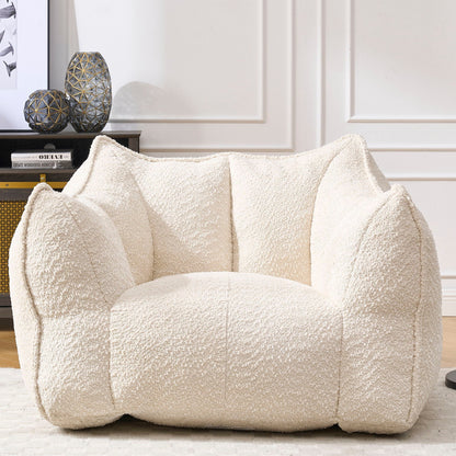 Comfortable Chenille Arm Chair with highly resilient foam in beige fabric on Tampa Home & Garden Store