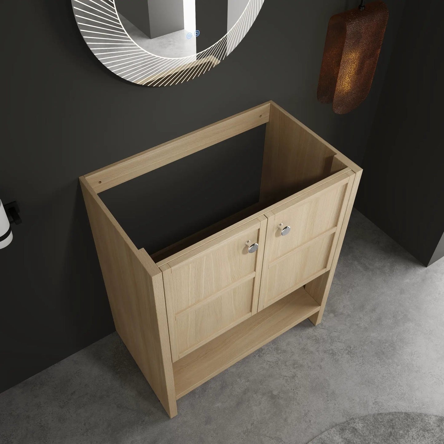 Freestanding Bathroom Vanity with Closing Doors