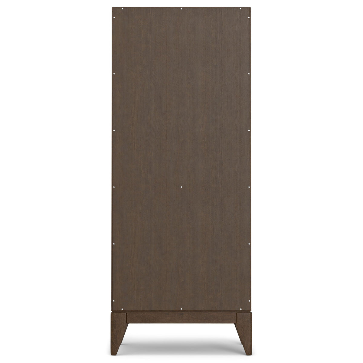 Adjustable bookcase with storage in dark brown wood, standing on tapered legs on Tampa Home & Garden Store