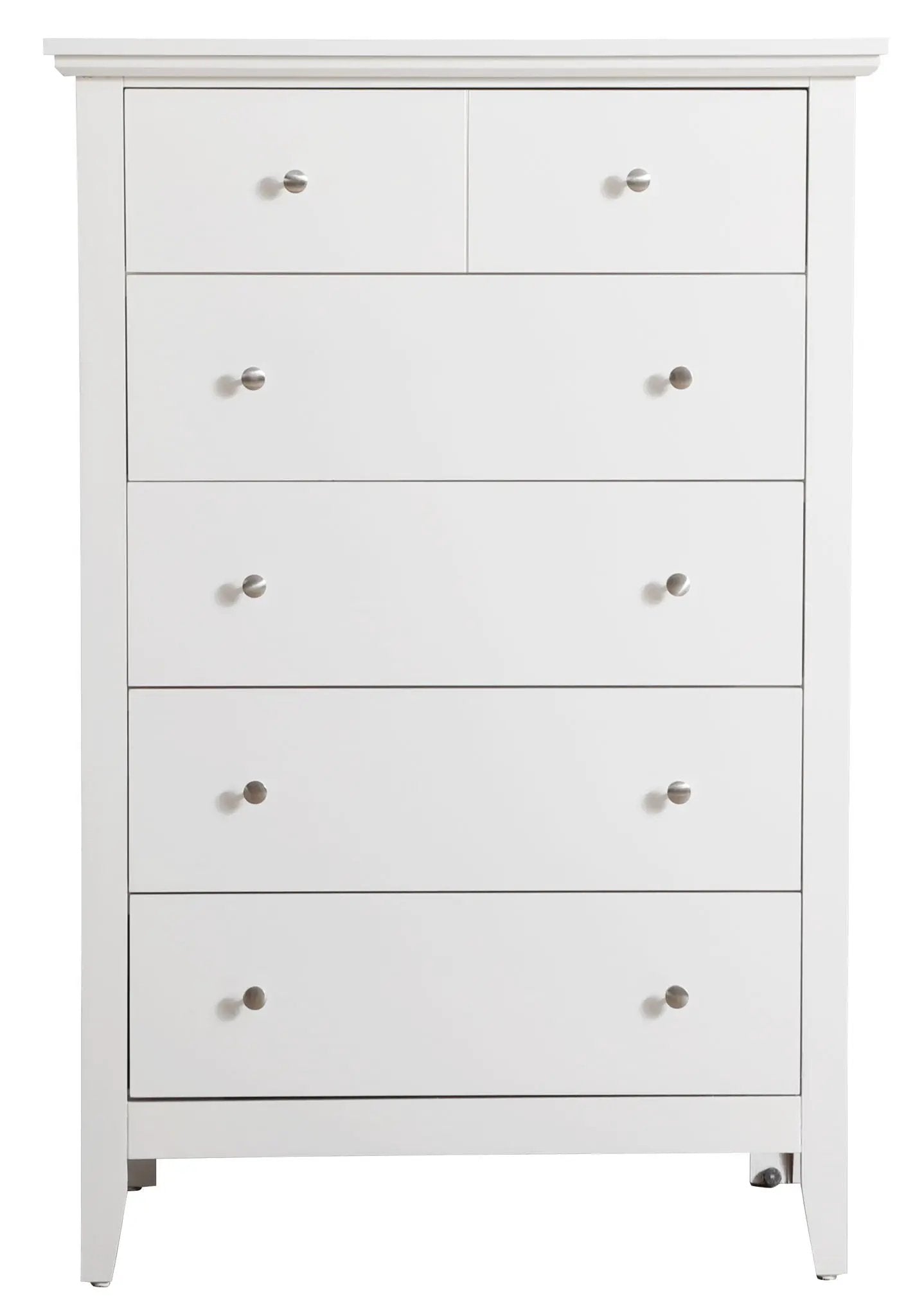 Hammond Chest by Unique Piece Furniture white accent chest with drawers and knobs on Tampa Home & Garden Store