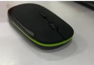 Laptop wireless mouse black with lime green trim and scroll wheel on Tampa Home & Garden Store