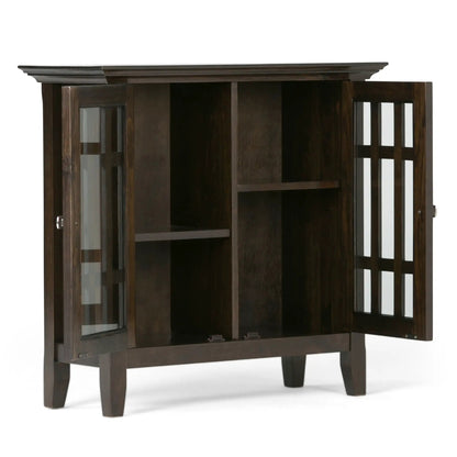 Bedford Storage Media Cabinet with Glass Doors