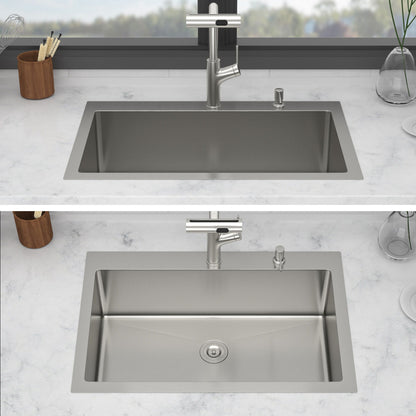 Stainless Steel Kitchen Sink with Faucet and Soap