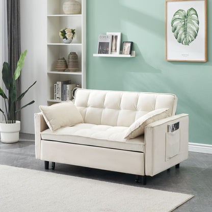 Large 3 In 1 Sofa Bed and Velvet Living Room