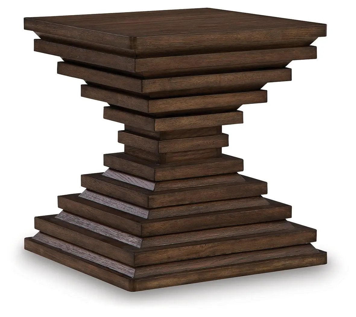 Hannodream Square End Table in Warm Brown