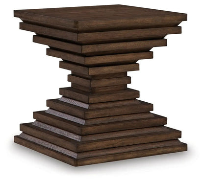 Hannodream Square End Table in Warm Brown