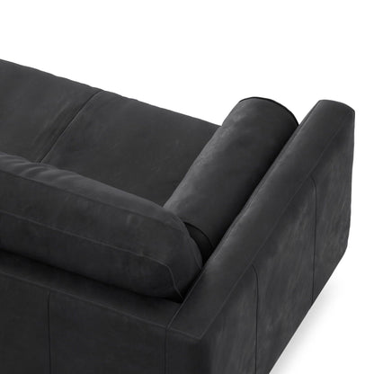Morrison Brazilian Leather Sofa and Ottoman Set