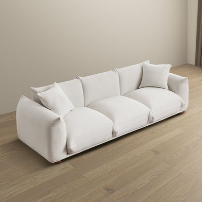 Kely Modern 100'' Cream Boucle Sofa by HouseOfZazla, cream boucle upholstery, contemporary sofa on Tampa Home & Garden Store