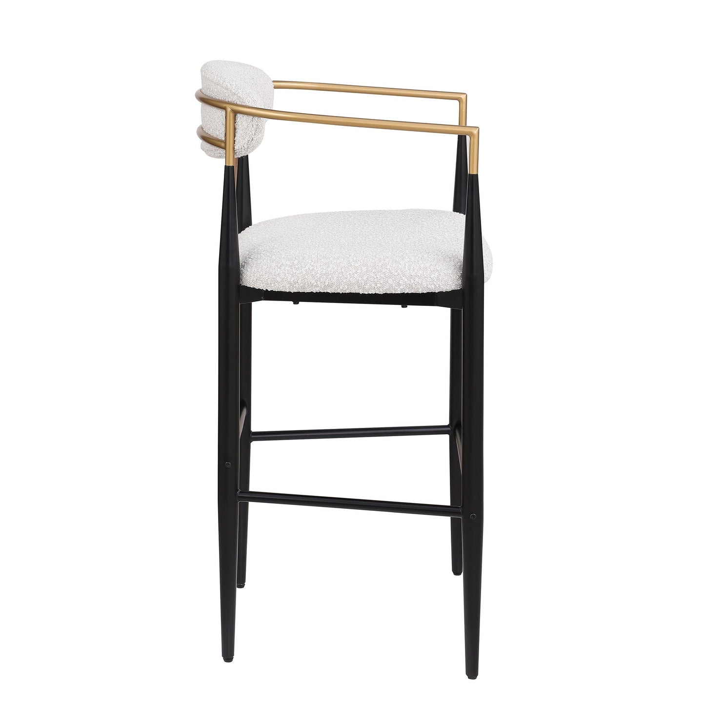 Beige Upholstered Bar Stools For Kitchen Island