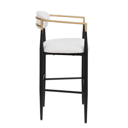 Beige Upholstered Bar Stools For Kitchen Island
