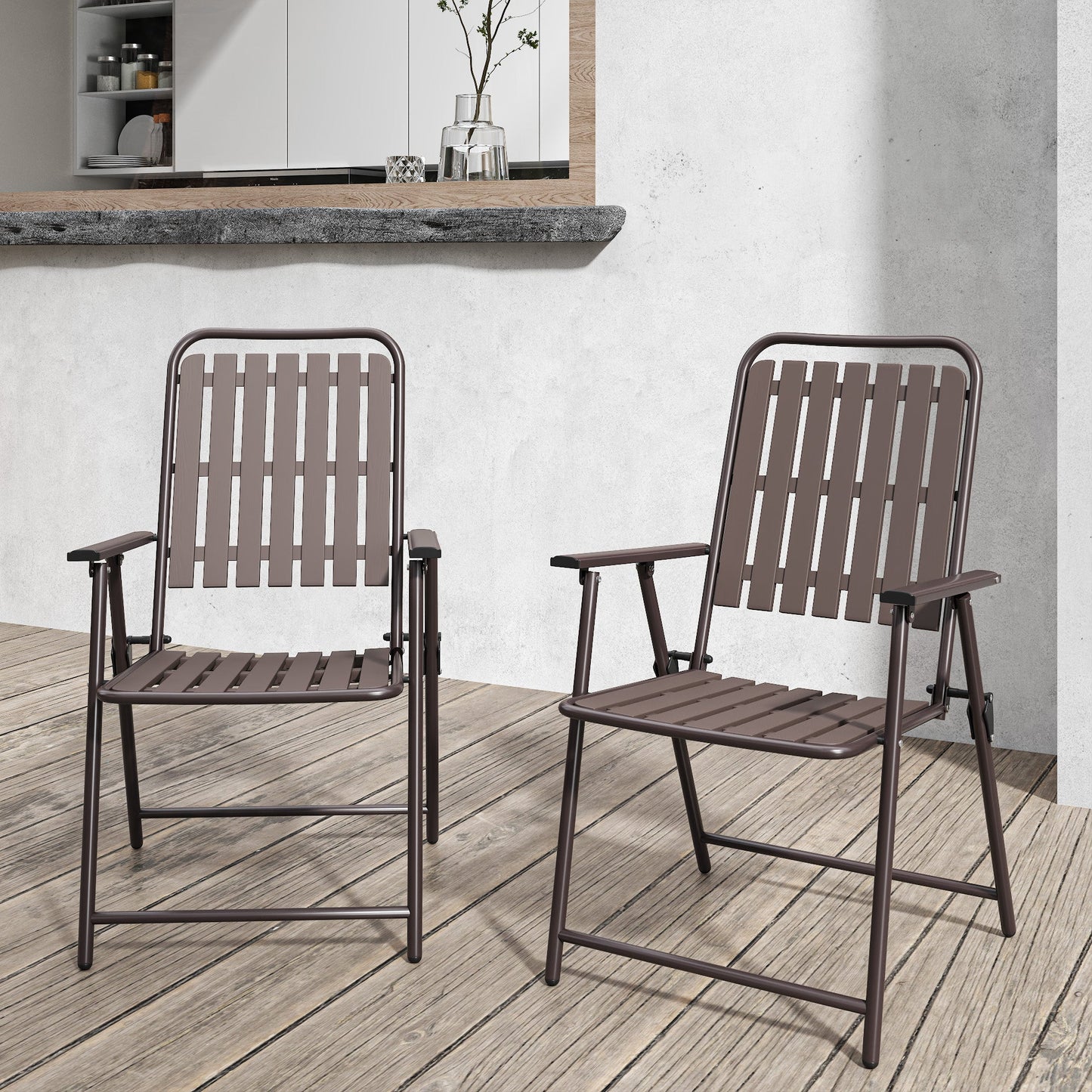 3 Piece Outdoor Patio Furniture and Glass Table
