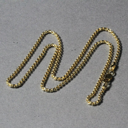 14k yellow gold round box chain necklace 1.7mm on Tampa Home & Garden Store