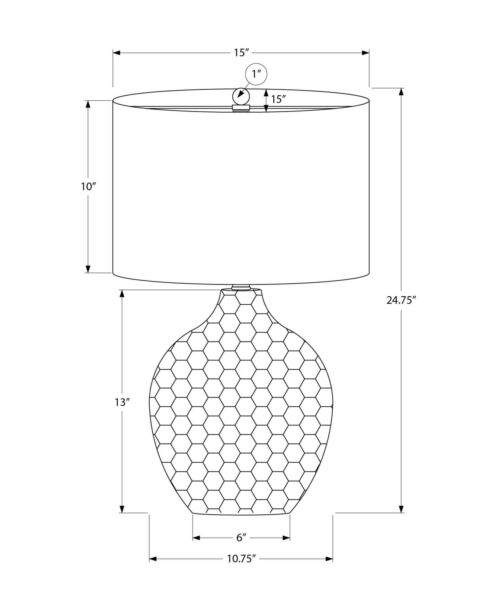 Table lamp brown resin with honeycomb-patterned base by HouseOfZazla, contemporary design on Tampa Home & Garden Store