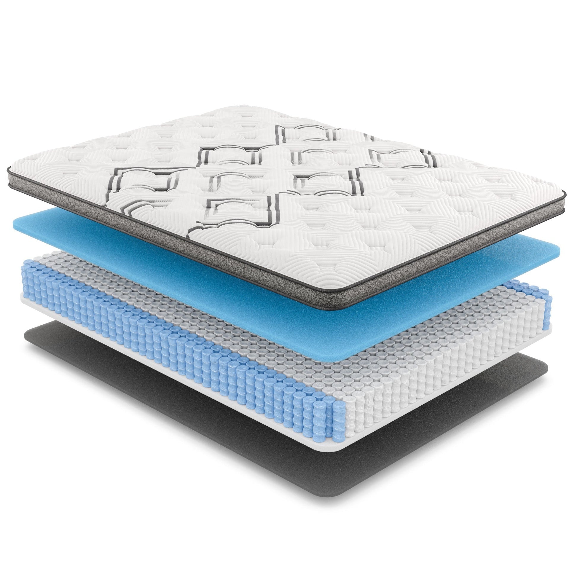 Diamond Soto cooling copper hybrid king memory foam mattress with euro-top 12.5in HouseOfZazla on Tampa Home & Garden Store