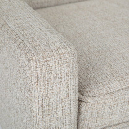 Parris Upholstered Bench Platinum with textured woven upholstery by HouseOfZazla on Tampa Home & Garden Store