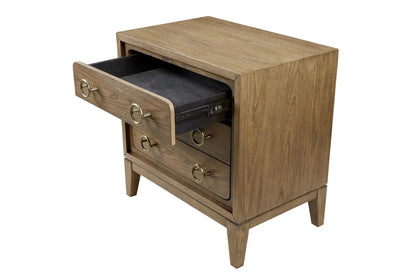 3 Drawer Nightstand With USB Latte Finish