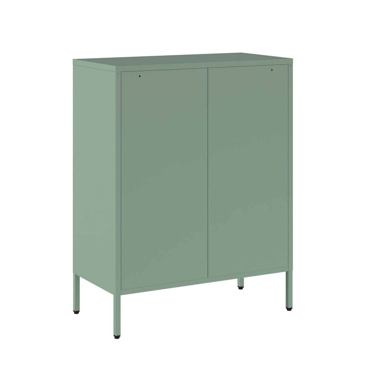 Accent cabinet with adjustable shelves in green steel finish by HouseOfZazla on Tampa Home & Garden Store