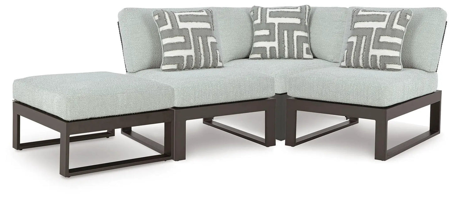 Beachloft Outdoor Aluminum Sectional with Wicker