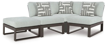 Beachloft Outdoor Aluminum Sectional with Wicker