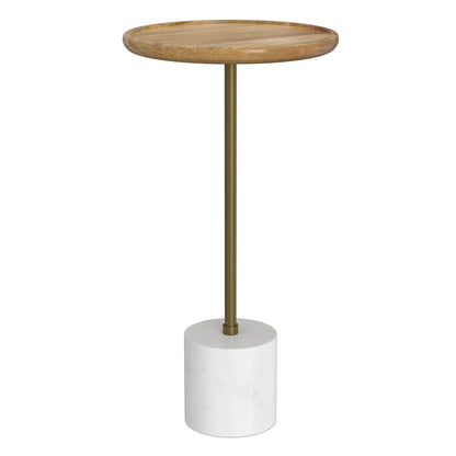 Turner Side Table With Marble Base and Frame