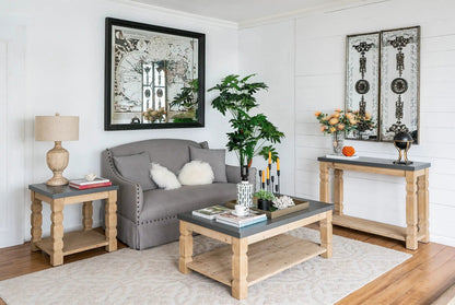 Rustic Modern Console Table With Concrete Top