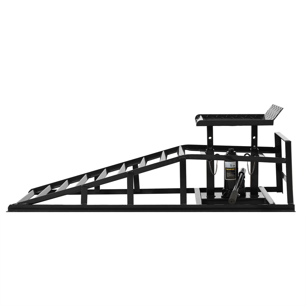 Suxidi 5 Ton auto car truck hydraulic lift with black steel frame and ramps on Tampa Home & Garden Store