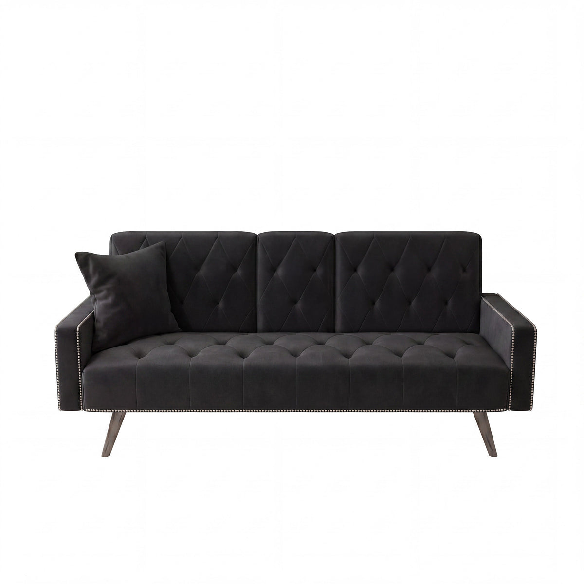 Stylish Velvet Sofa Bed and Nail Head Trim