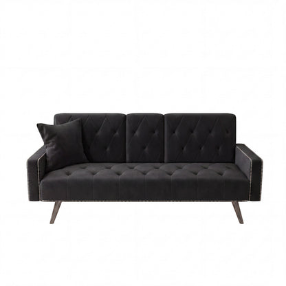 Stylish Velvet Sofa Bed and Nail Head Trim