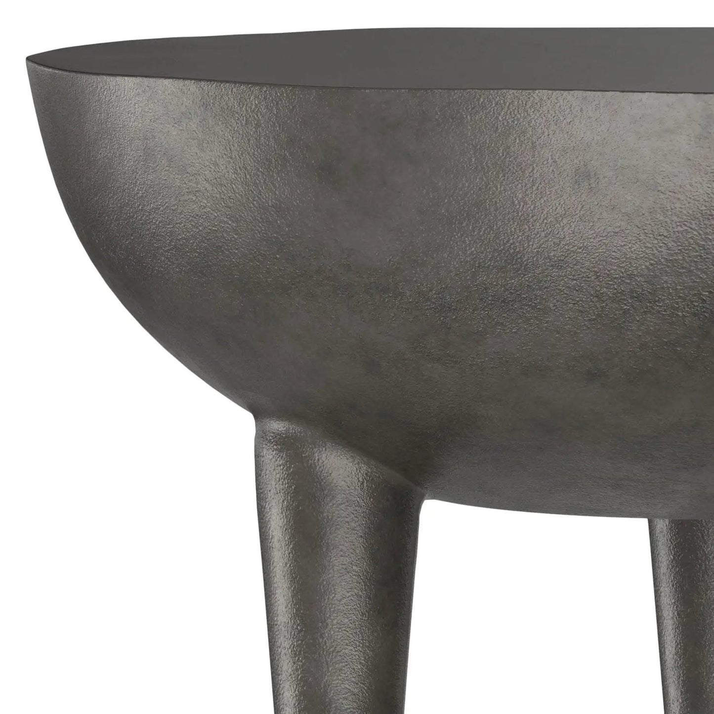 Otto Cast Aluminum Side Table Graphite Finish