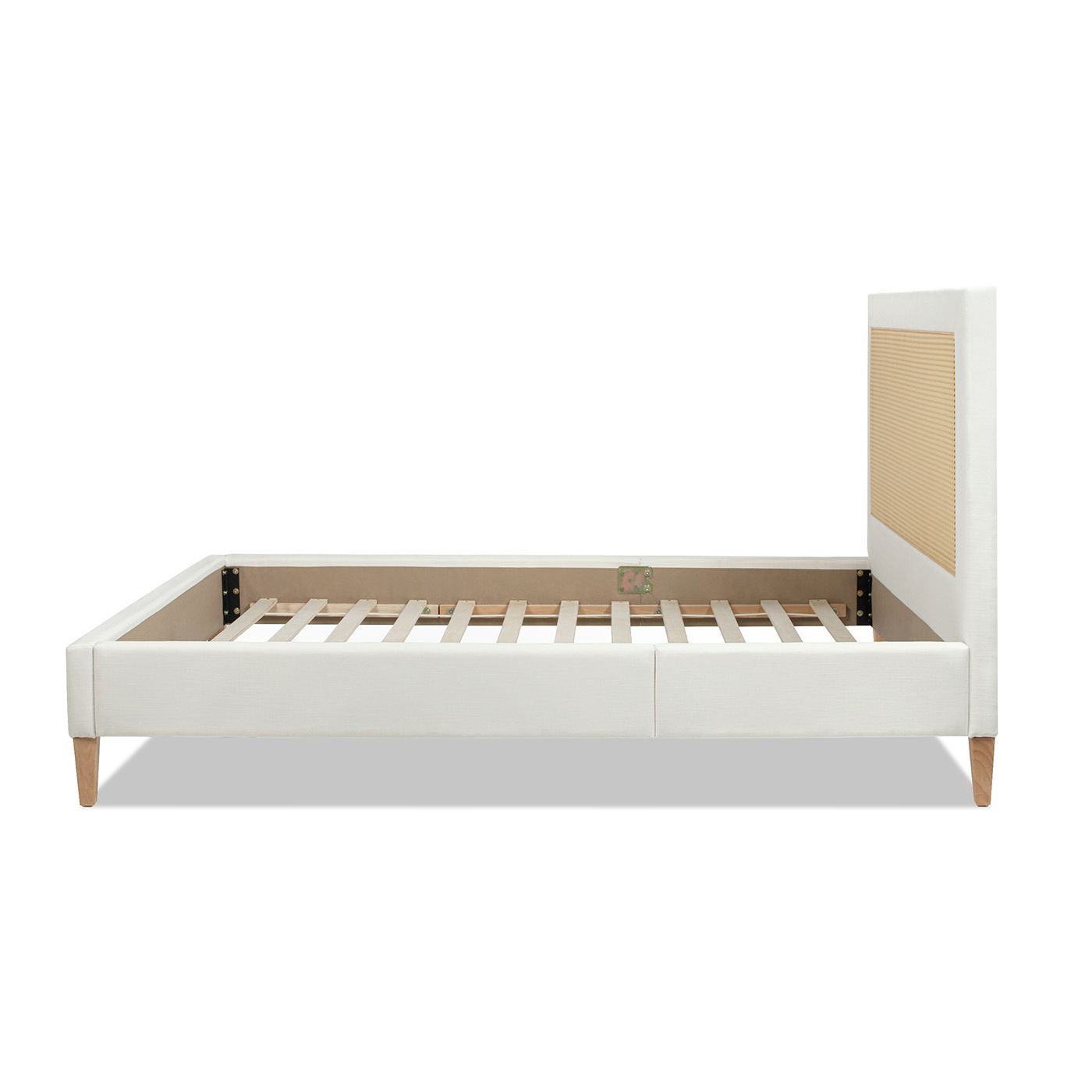 Haley Resin Wicker Upholstered Platform Bed