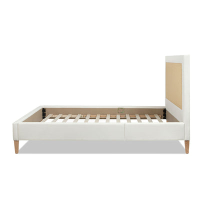 Haley Resin Wicker Upholstered Platform Bed