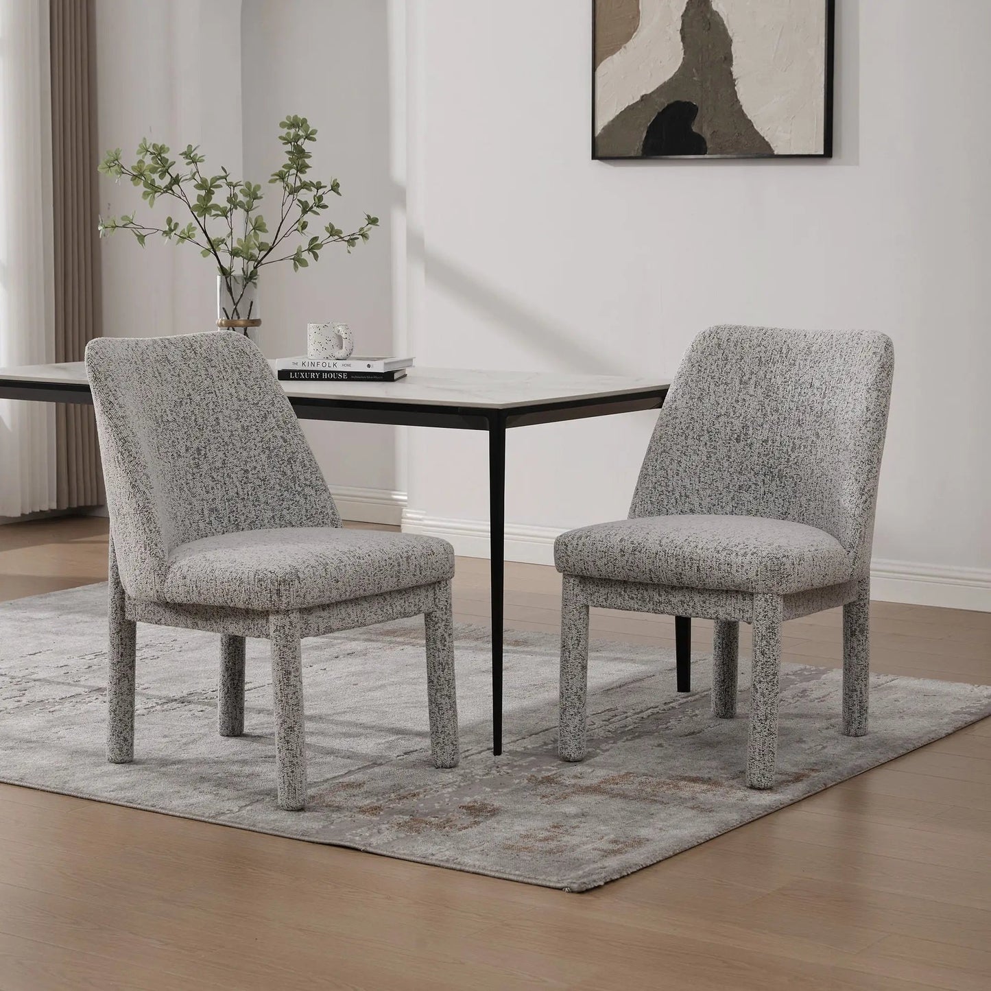 Wide Minimalist Dining Chair for Modern Homes