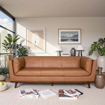 Luxury Phoenix Leather Sofa and Soft Backrest