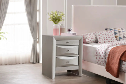 Modern Design Nightstand with Durable Wood Veneer