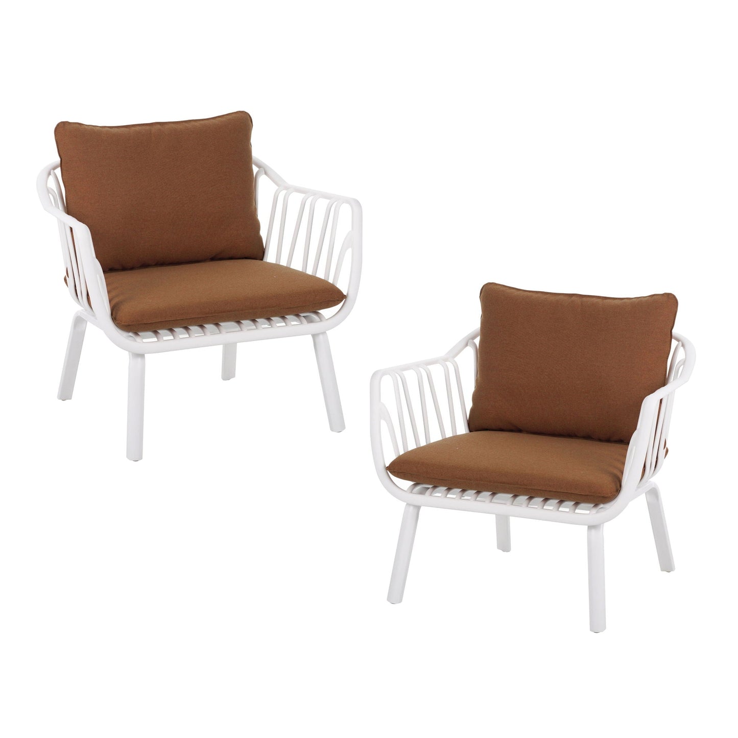 Huron Outdoor Resin Club Chair Set of Two