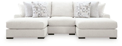 Misty-Lakes Sectional beige textured fabric 3-piece stationary by Unique Piece Furniture on Tampa Home & Garden Store