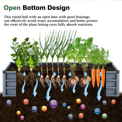 Sturdy Outdoor Garden Bed and Coated Steel Frame