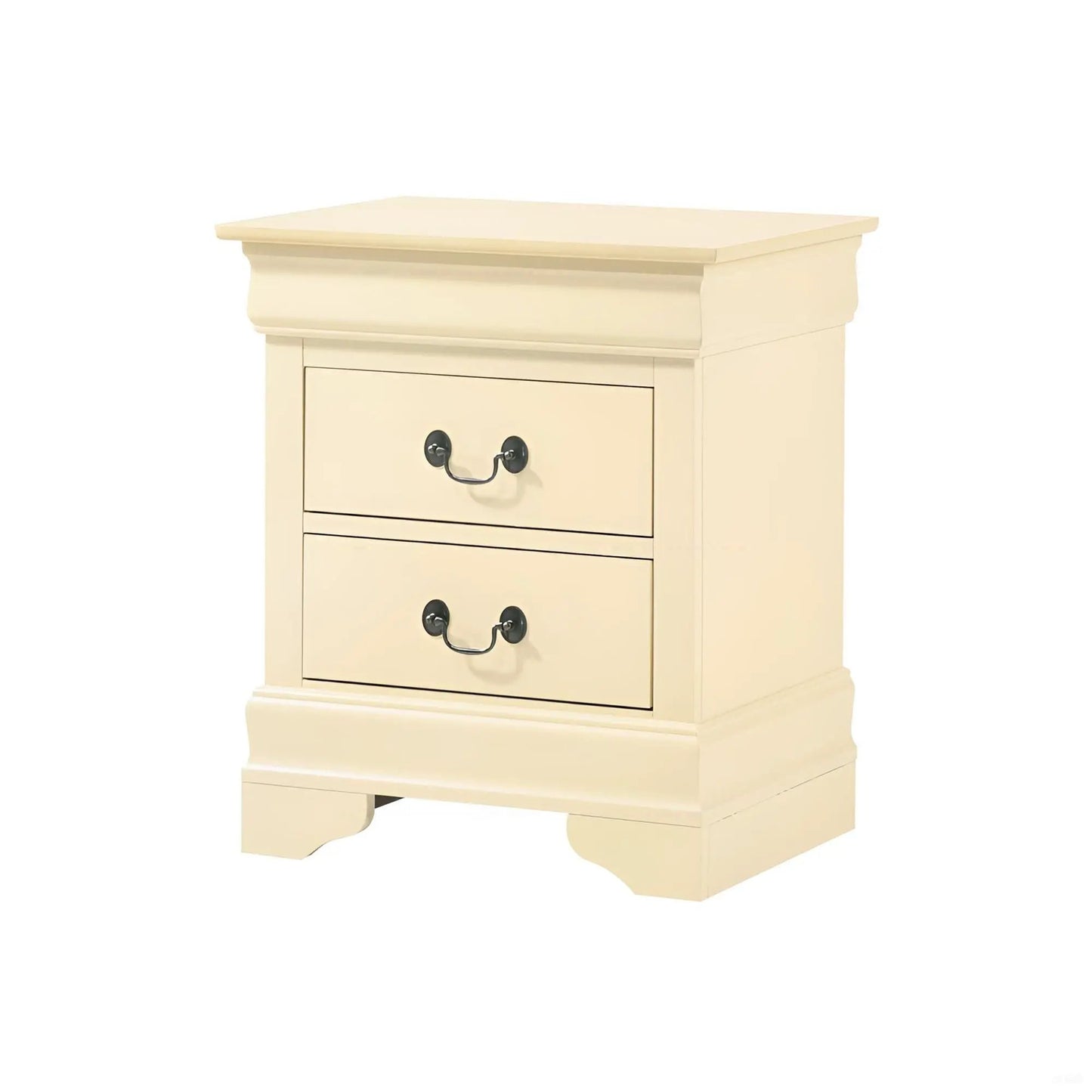 Traditional Nightstand Carved Bases and Curves