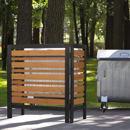 Premium Solid Wood Ac Screen for a Private Patio