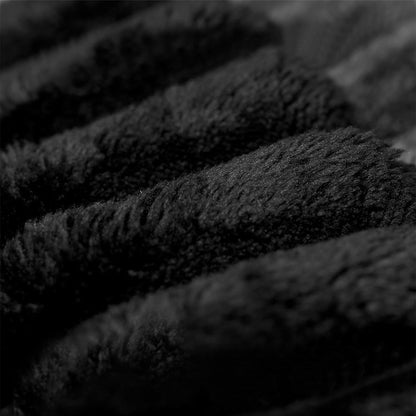 Black plush fabric close-up from 134-inch Cloud Sectional Sofa with velvet microfiber texture on Tampa Home & Garden Store
