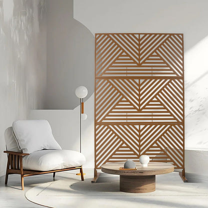 Freestanding Metal Privacy Screen and Stand